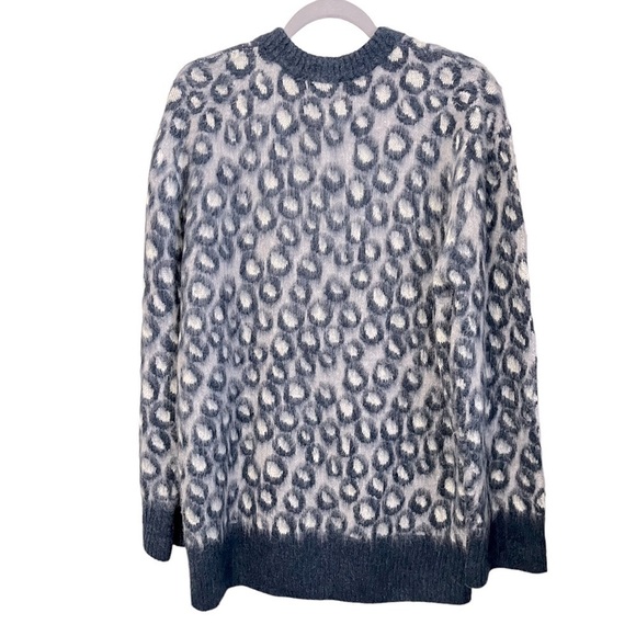 CURRENT Elliot Cali Sweater Brushed Leopard Animal Print Large/3 - Picture 3 of 9